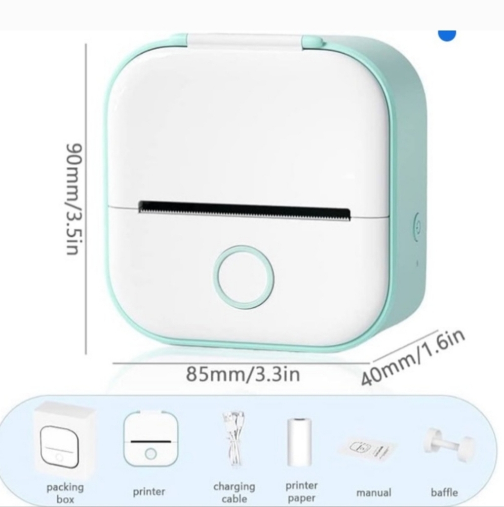Label Maker & Printer Tiny Inkless Printer - Mini Portable Sticker Printer -NWT - Picture 7 of 7